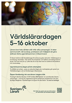 Världslärardagen 5–16 oktober – affisch A4