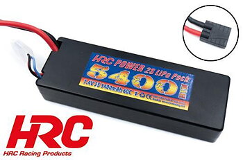 HRC HRC02254T LiPo 2S - 7.4V 5400mAh 60C - Hard Case - TRX