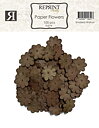 Pappersblommor 20 mm smoked walnut 100-p