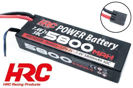 HRC HRC02258T LiPo 2S - 7.4V 5800mAh 50C - Hard Case - TRX