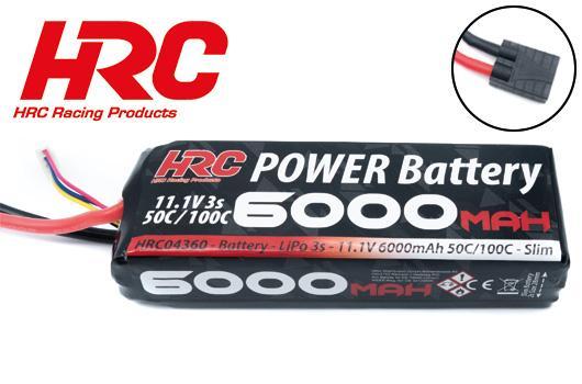 HRC HRC04360T LiPo 3S - 11.1V 6000mAh 50C/100C - Slim LCG- TRX
