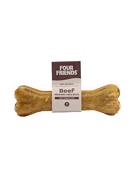 FourFriends Natural Chews Beef rawhide chew bone with goat