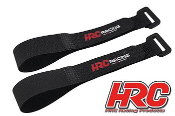 HRC HRC5046B Kardborreband med öljett - svart - 15x250mm