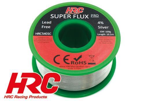 HRC HRC5401C Blyfritt silverlod för racing - SUPER FLUX PRO 4 % silver, 10,5 m (bruttovikt 100 g)