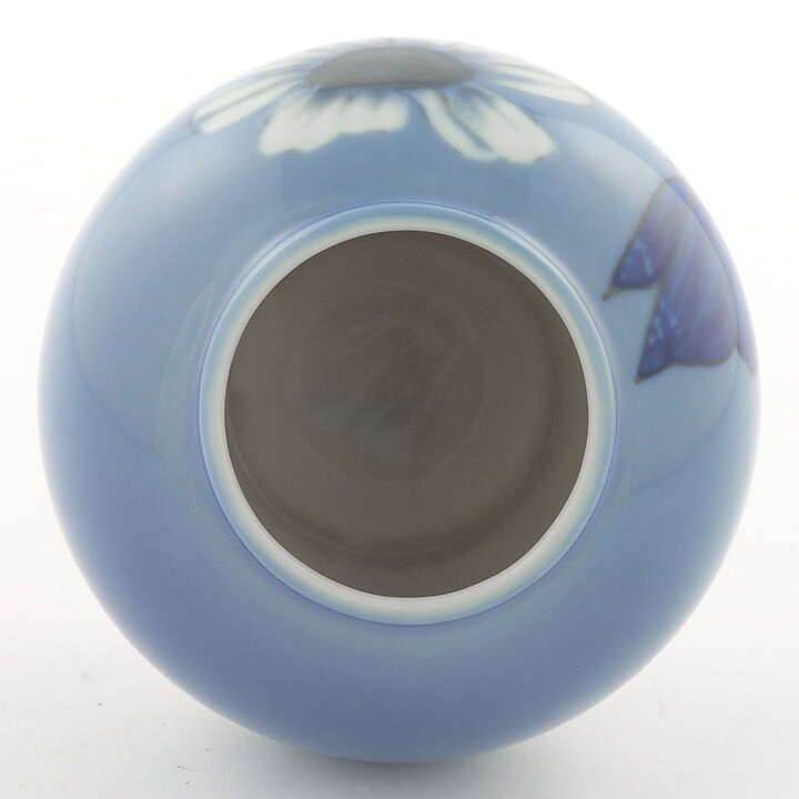 Royal Copenhagen (1960s) Vase with Butterfly and Flower Decor  7 cm  #2688-42A
