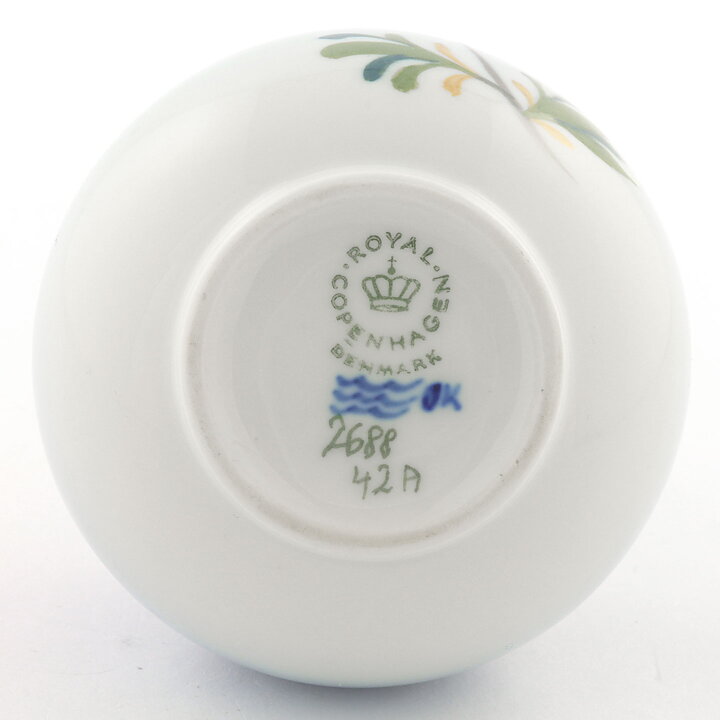 ロイヤルコペンハーゲン  蝶と花のベース  7cm  1960年代  #2688-42A