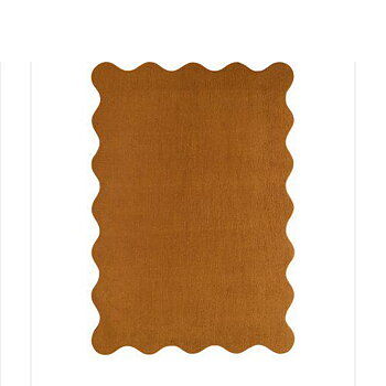 Matta 200x290cm - Waves Senapsgul