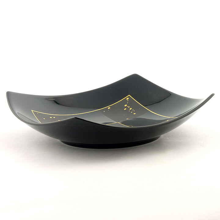 ヤン  黒いボウル  金色の装飾  18/5cm  1993年