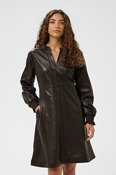 Culture Aniela Leatherv Dress Coffee Bean