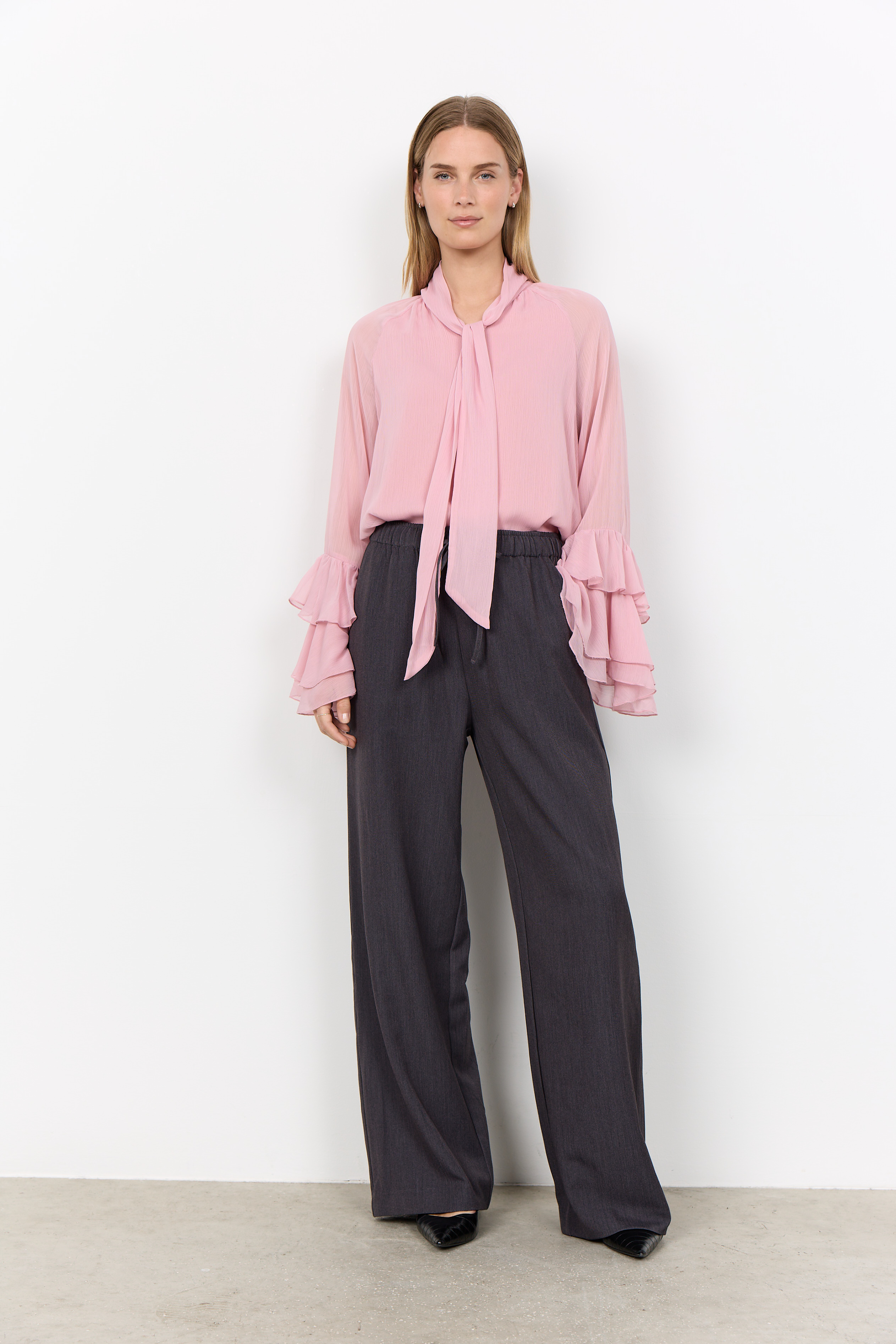 SC-NAIA 11 Blouse Rosa Knytblus - 3