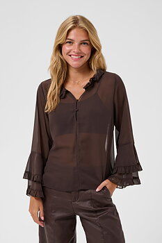 Cream Flouncy Blouse Java