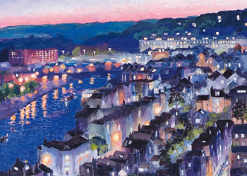 Cath Read : Evening by the Harbour - kort med kuvert