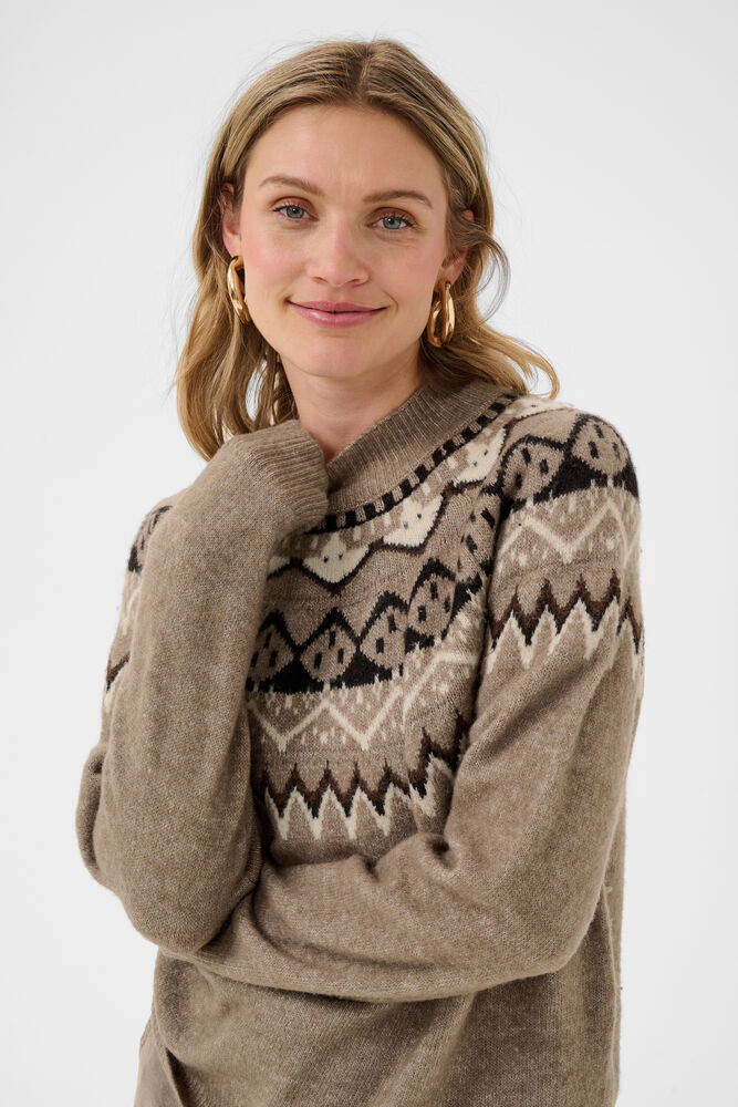 Cream Cherrie Pullover Brown Lentil Melange - 4
