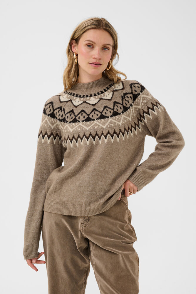 Cream Cherrie Pullover Brown Lentil Melange
