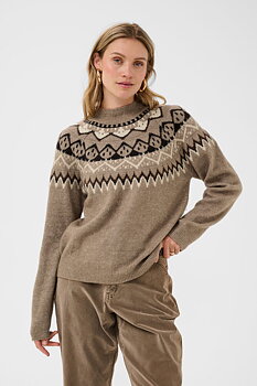 Cream Cherrie Pullover Brown Lentil Melange