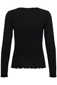 Cream Ribba LS Topp Black