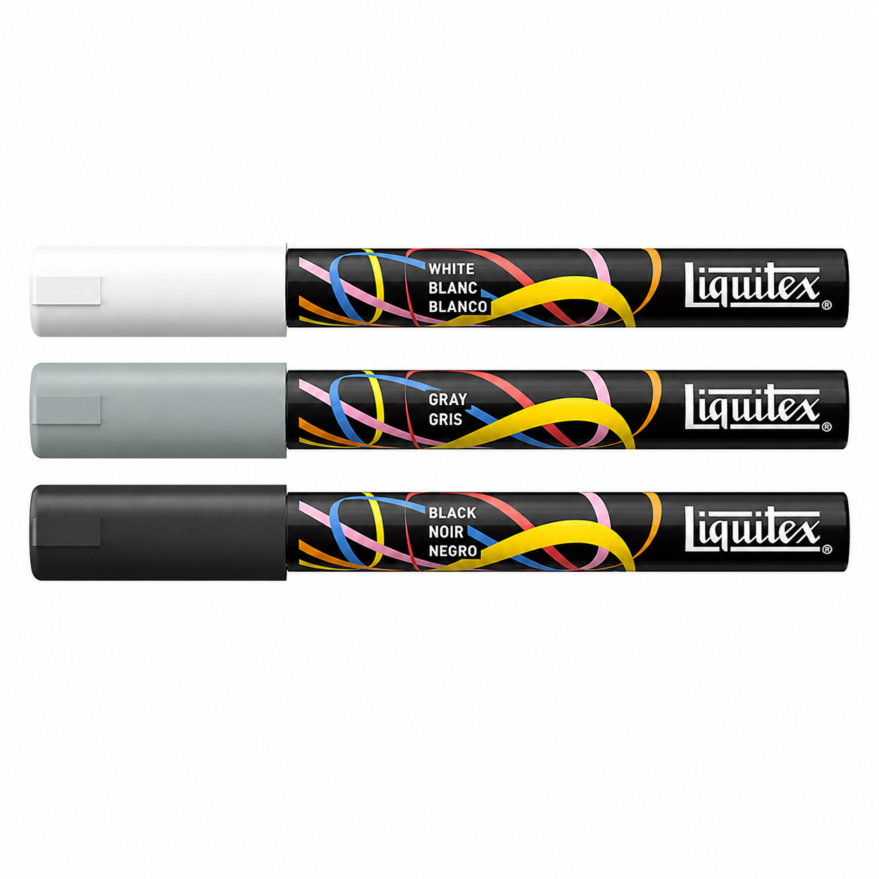 Akrylmarker Liquitex 3x2mm set, monokrom - 3