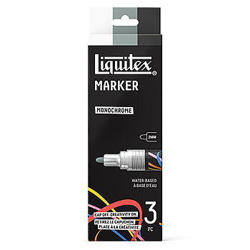 Akrylmarker Liquitex 3x2mm set, monokrom