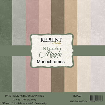  Reprint Hidden Magic Monochromes Collection 12"x12"