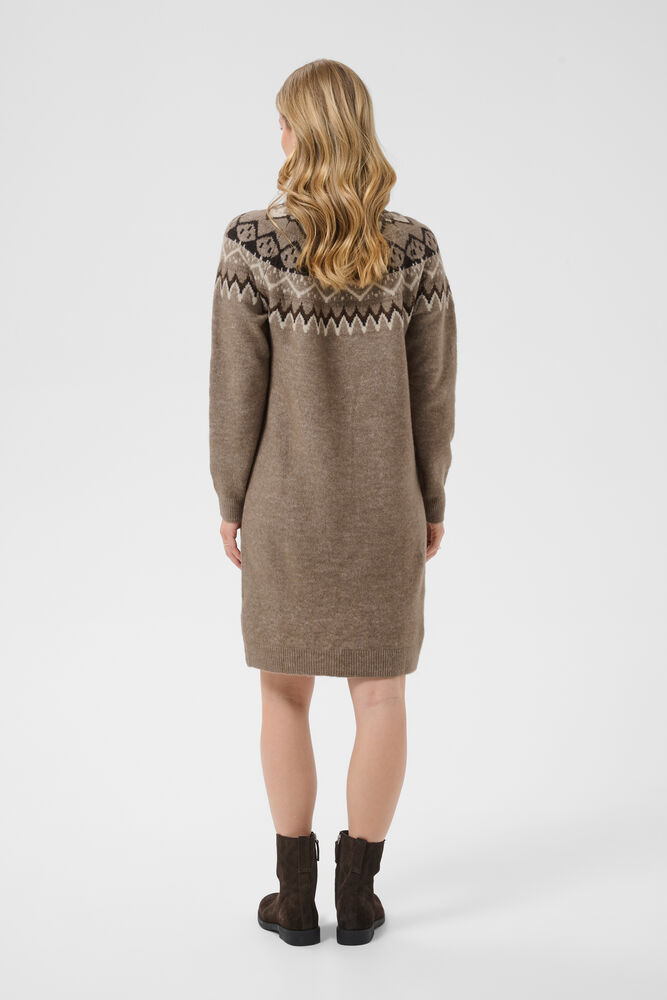 Cream Cherrie Knit Dress Brown Lentil Melange - 3
