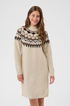 Cream Cherrie Knit Dress Oatmeal Melange