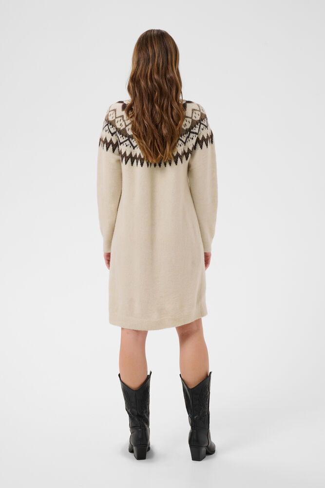 Cream Cherrie Knit Dress Oatmeal Melange - 3