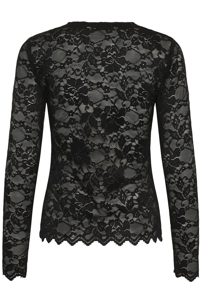 Cream Pitia Lace Blouse Black - 3