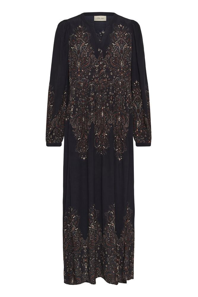 Cream Josia Dress Black Ethnic Flor