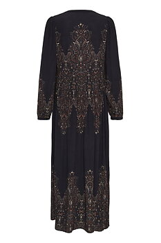 Cream Josia Dress Black Ethnic Flor