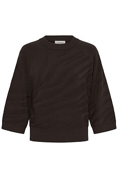 Cream Dela Knit Pullover Java Zebra
