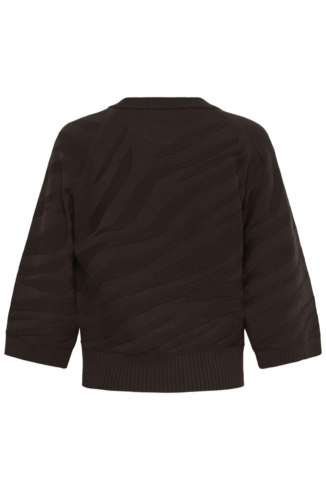 Cream Dela Knit Pullover Java Zebra - 3