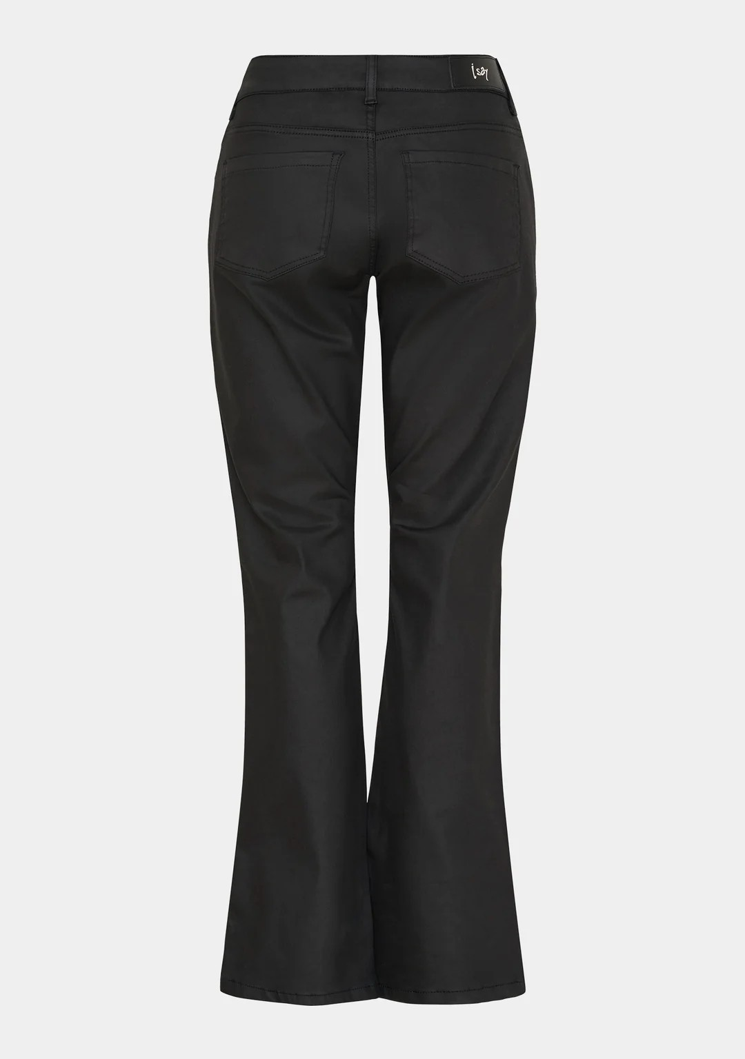 Isay Flare Coated Pant - Black - Isay - 5
