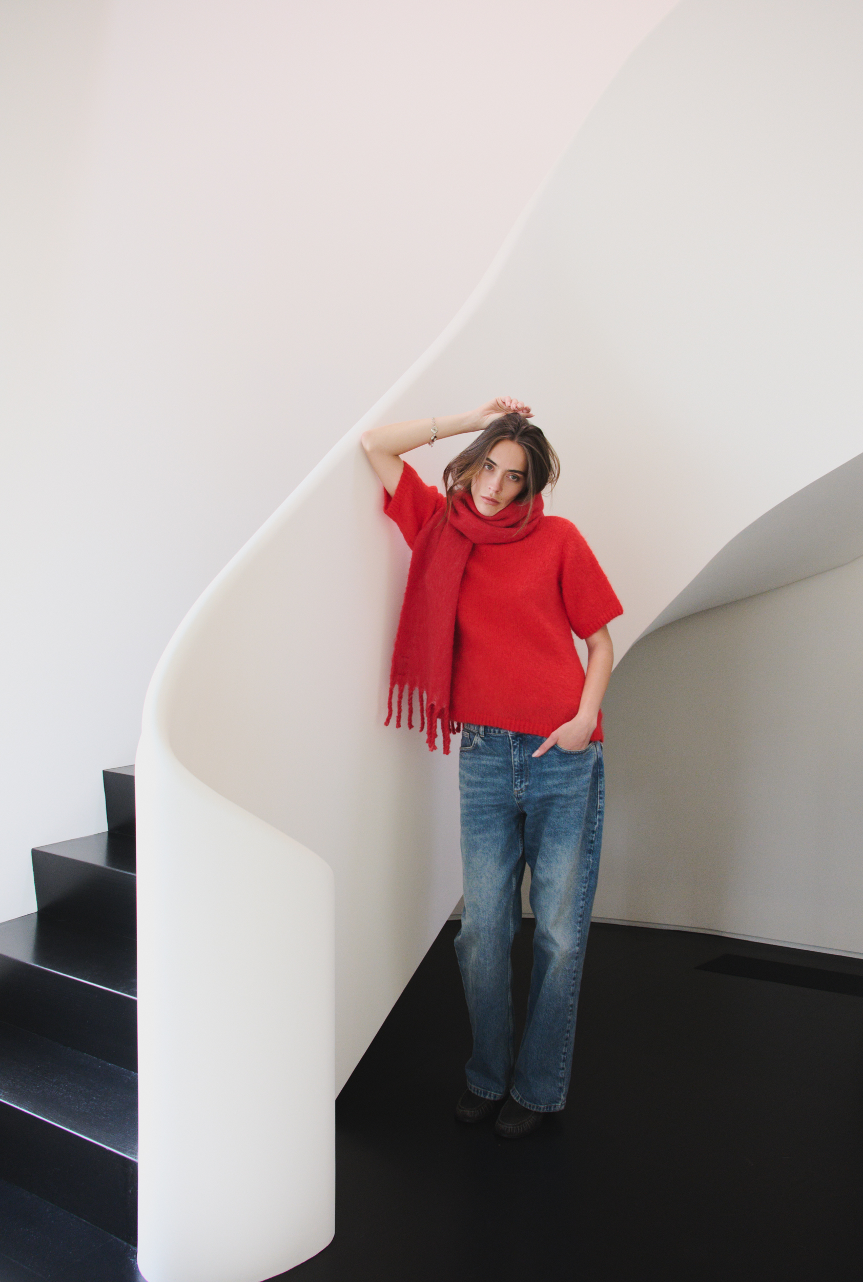 Leveté Room - Sinus 1 Scarf  Mars Red - 4