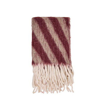 Pläd/Filt - Wine/Offwhite