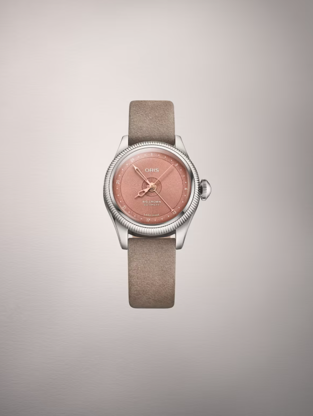 Oris Big Crown Pointer Date 29 rosa med läderband 01 534 7804 4052-07 5 14 02 framsida