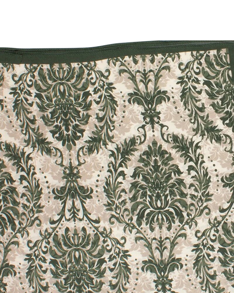 Sidenscarf Bedsted mönstrad grön/beige