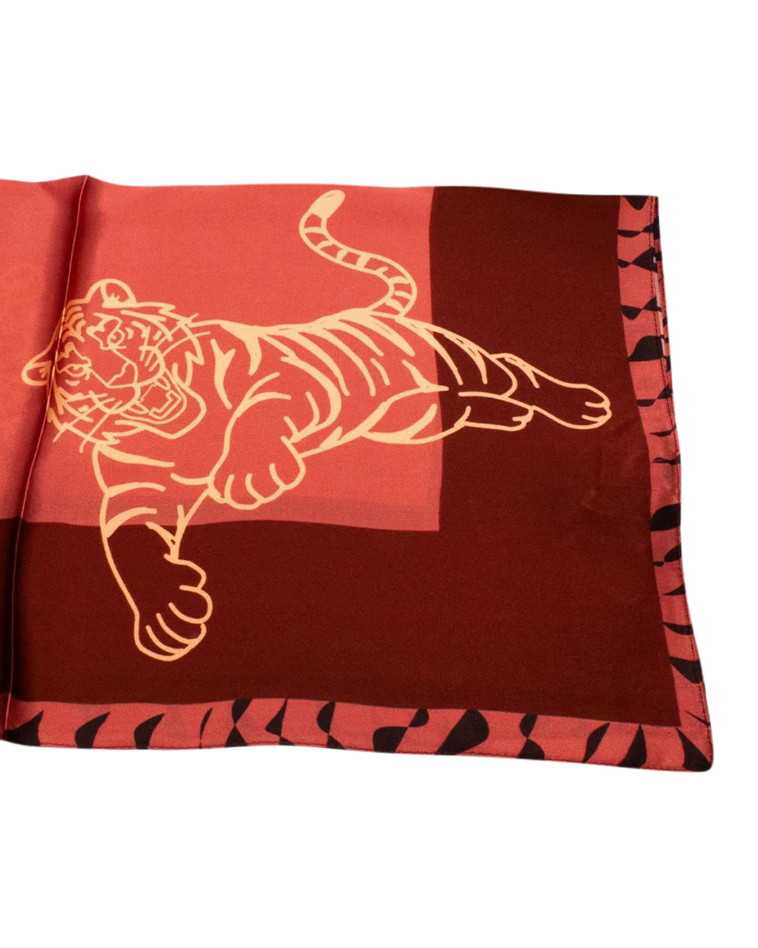 Sidenscarf Tiger röd - 3