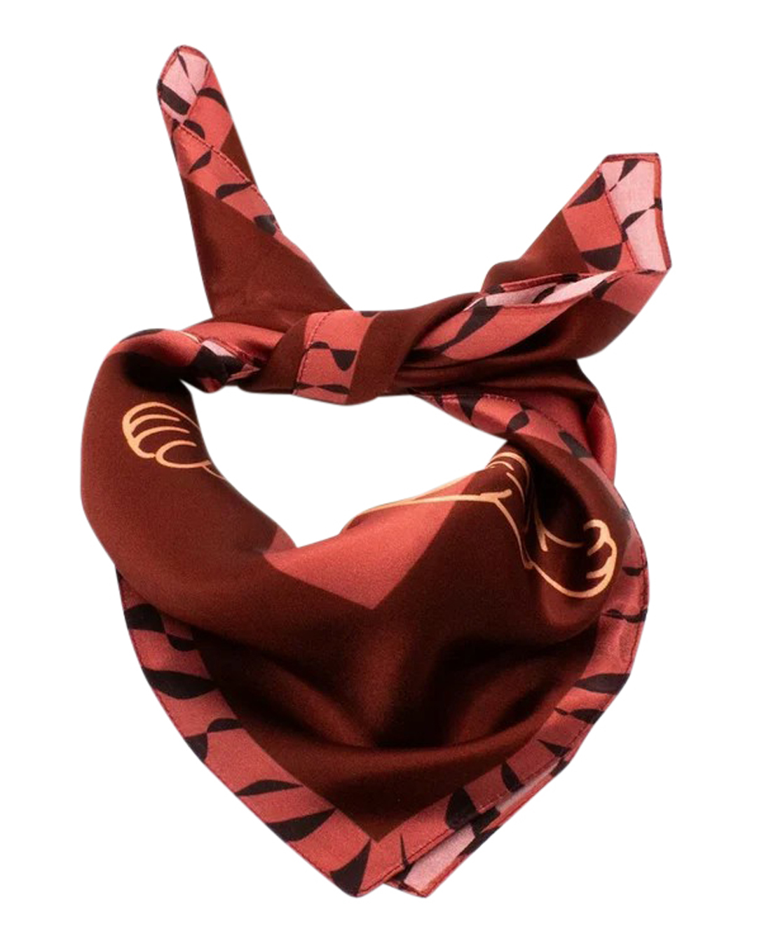 Sidenscarf Tiger röd