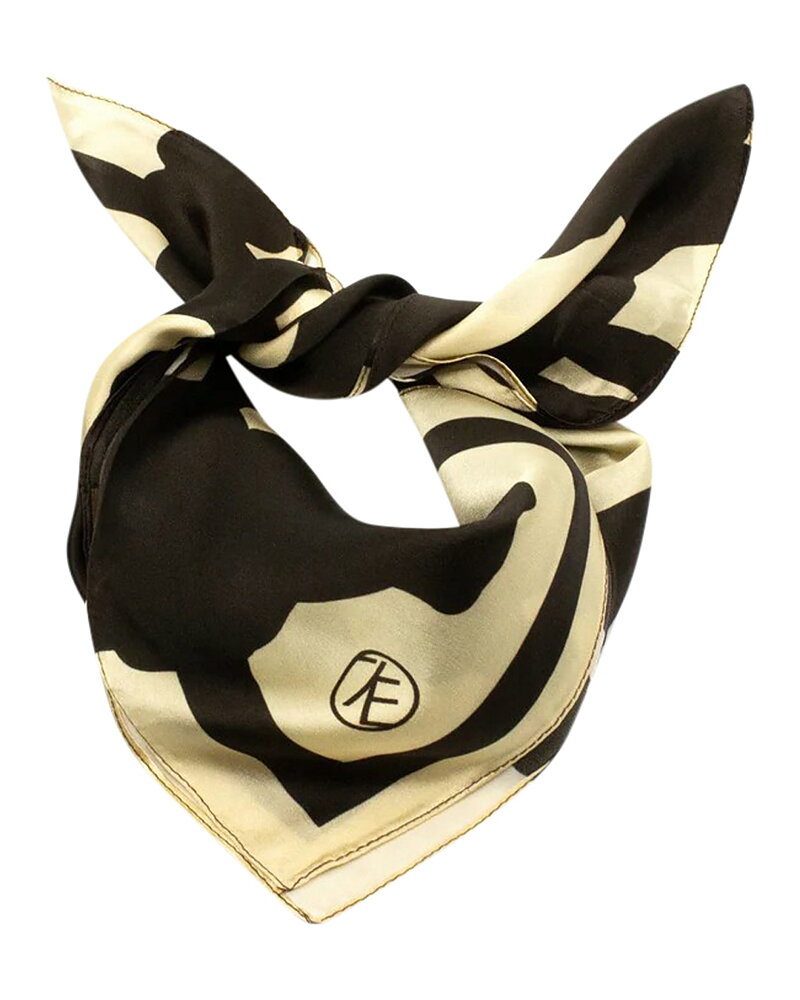 Sidenscarf Cow komönstrad brun/beige