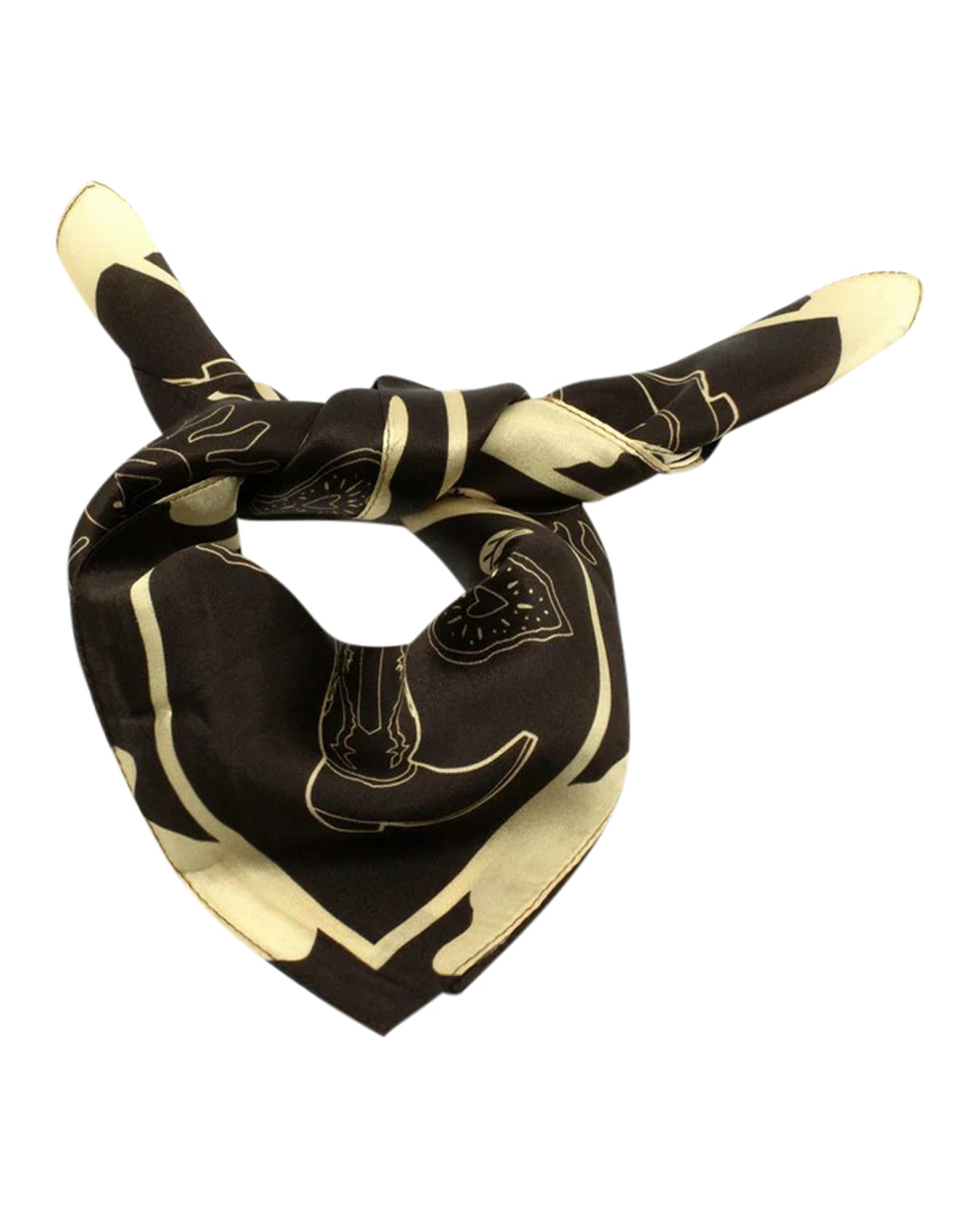 Sidenscarf Modern Cowboy brun/beige