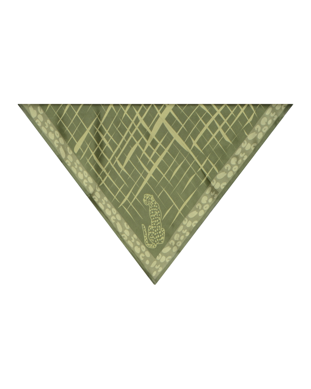 Sidenscarf Leopard Square grön - 5