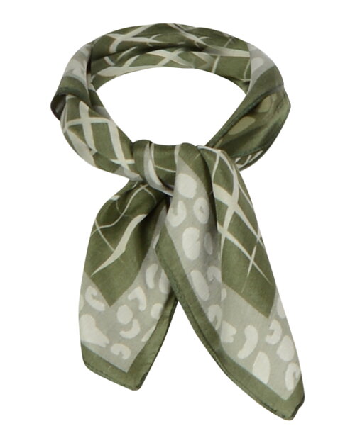 Sidenscarf Leopard Square grön - 4