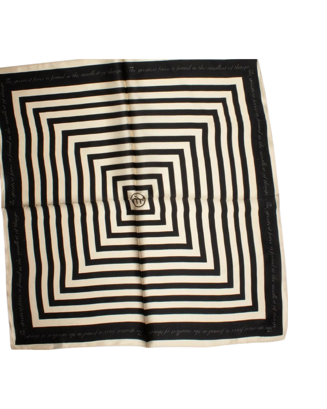 Sidenscarf The Greatest Force svart/beige - 2