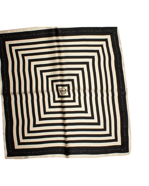 Sidenscarf The Greatest Force svart/beige - 2