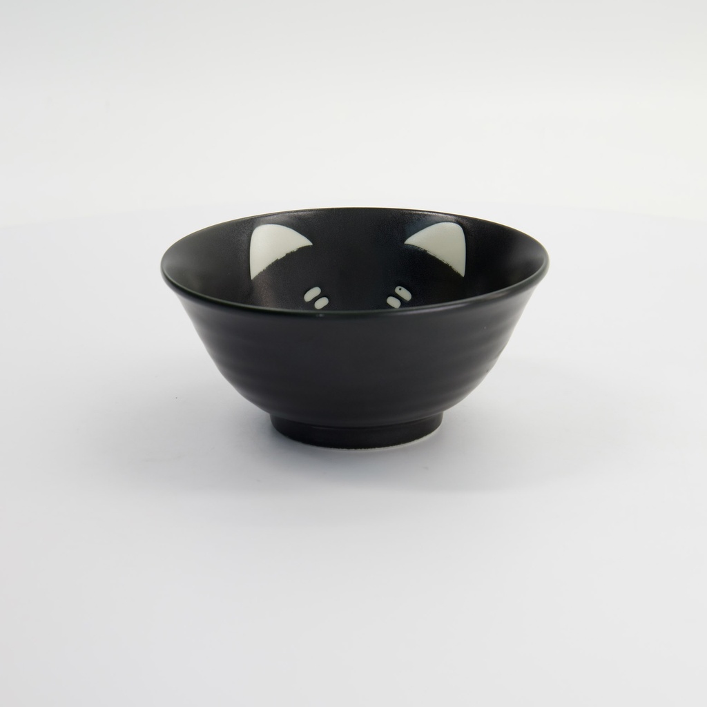 Tokyo Kawaii Cat Neko Tayo Skål Svart 15 cm