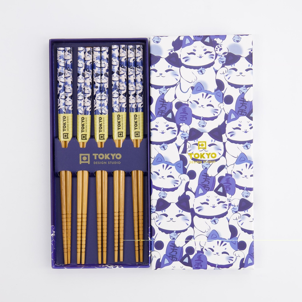 Tokyo Design Ätpinnar Blue Lucky Cat - 2