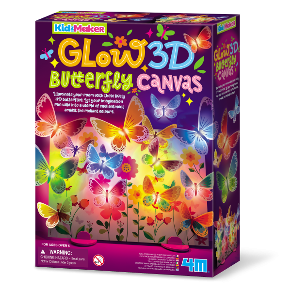 3D Glow Butterfly Canvas - Kalikå