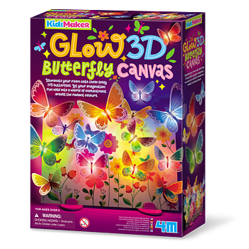 3D Glow Butterfly Canvas - Kalikå