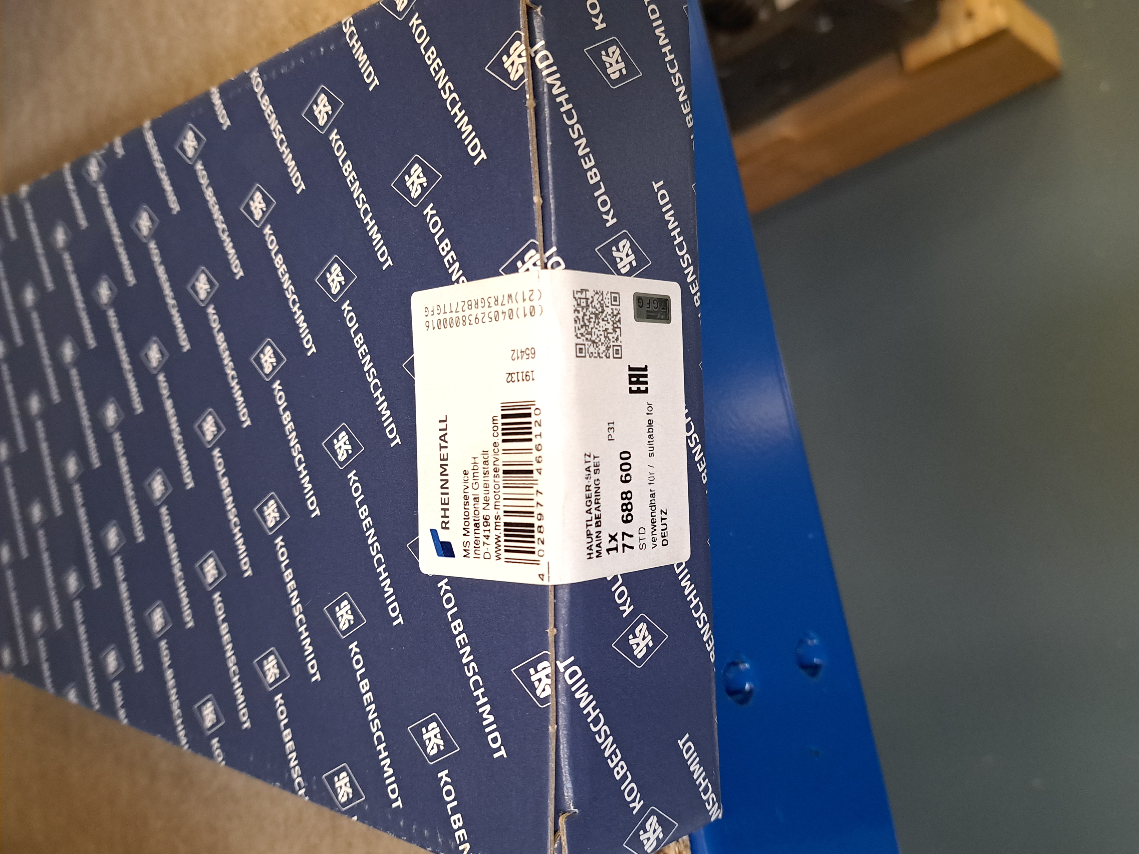 Crankshaft bearing shell set