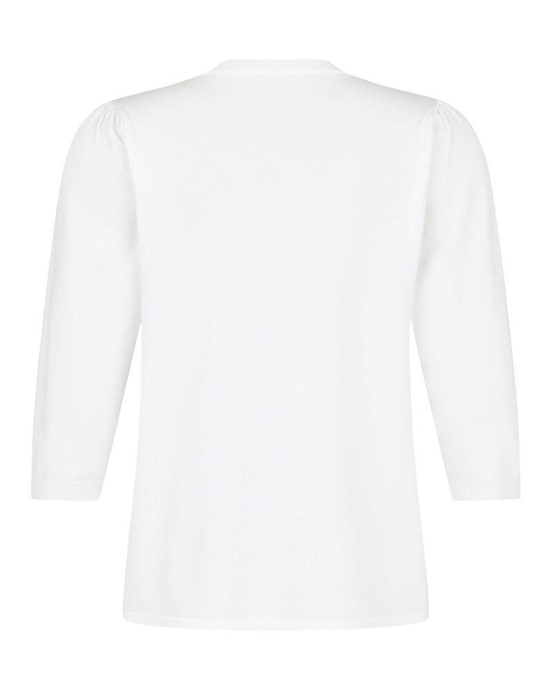 Jumper offwhite med pärlor i ringningen